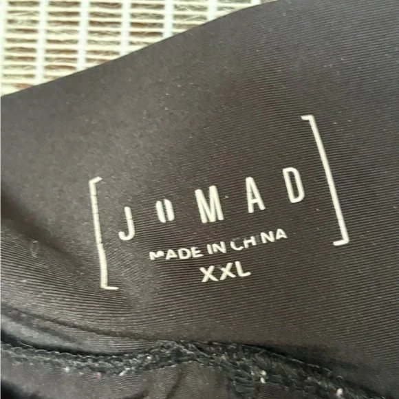 Black Tapered Track Pants with Elastic Waistband - Picture 3 of 8